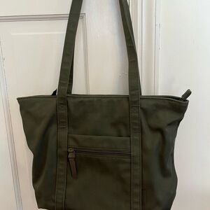 Olive Green Tote Bag